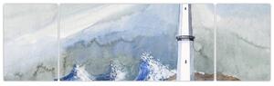 Obraz malowania latarni morskiej (170x50 cm)