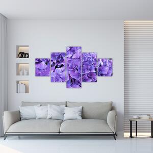 Obraz fioletowych kwiatów (125x70 cm)