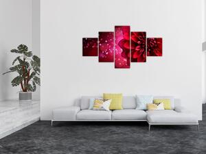 Obraz czerwonego kwiatu (125x70 cm)