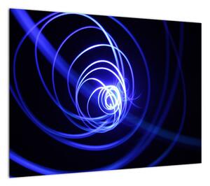 Obraz niebieskich spiral (70x50 cm)
