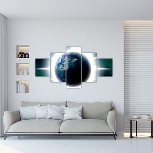 Obraz napromieniowanej planety (125x70 cm)
