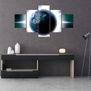 Obraz napromieniowanej planety (125x70 cm)