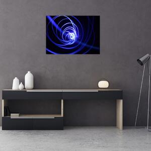 Obraz niebieskich spiral (70x50 cm)