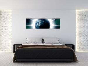 Obraz napromieniowanej planety (170x50 cm)