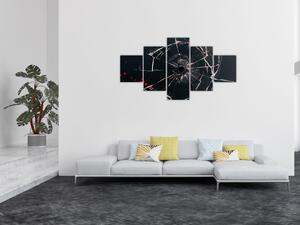Abstrakcyjny obraz - potłuczone szkło (125x70 cm)