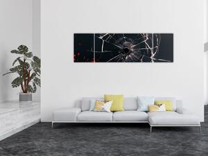 Abstrakcyjny obraz - potłuczone szkło (170x50 cm)