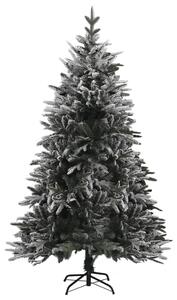Sztuczna choinka pokryta śniegiem, zielona, 210 cm, PVC i PE
