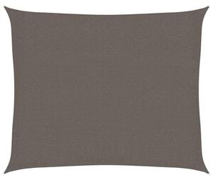 Żagiel przeciwsloneczny, 160 g/m², antracytowy, 2,5x3 m, hdpe