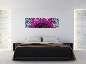 Abstrakcyjny obraz - fioletowe gałęzie (170x50 cm)