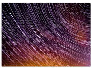 Obraz rozmytych gwiazd na niebie (70x50 cm)
