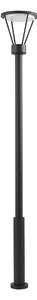 Lampa zewnętrzna Lucande LED Elario, 222 cm, czarna, aluminium