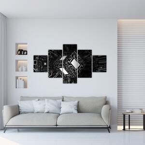 Obraz abstrakcyjnego sześcianu (125x70 cm)