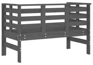 Ławka ogrodowa, szara, 111,5x53x71 cm, lite drewno sosnowe