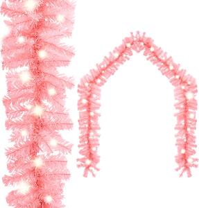 Girlanda świąteczna z lampkami LED, 5 m, różowa