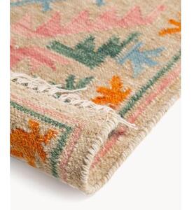 Ręcznie tkany dywan kilim z frędzlami Zohra