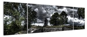 Obraz zachmurzonego nieba (170x50 cm)