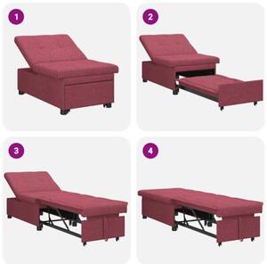 Nowoczesna rozkÅadana sofa w kolorze czerwonego wina