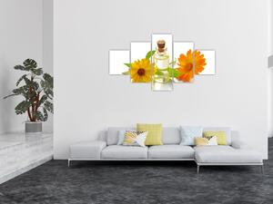 Obraz kwiatowego oleju (125x70 cm)
