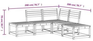 Zestaw Mebli Ogrodowych Komplet Wypoczynkowy 5-Częściowy Drewno Na Taras Balkon Ogród