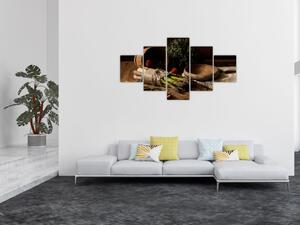 Obraz szparagów na stole (125x70 cm)