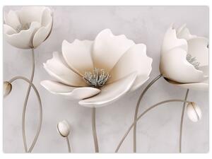 Obraz białych kwiatów (70x50 cm)