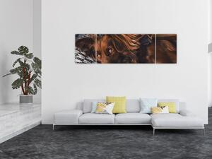 Obraz leżących psów (170x50 cm)