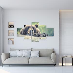 Obraz niedźwiedzia (125x70 cm)