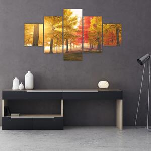 Obraz jesiennych drzew (125x70 cm)