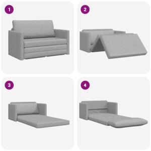 Sofa bed szary chmura 124 x 71 x 78 cm tkanina