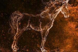 Obraz koń abstrakcyjny