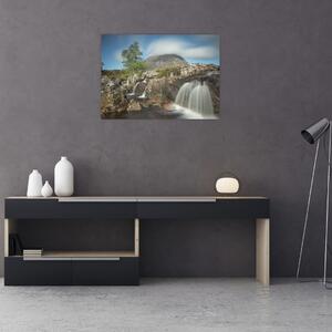 Obraz wodospadów i gór (70x50 cm)