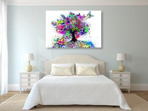 Obraz drzewo kwiatowe pełne kolorów