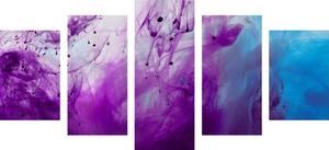 5-częściowy obraz magiczna fioletowa abstrakcja