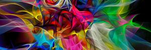 Obraz abstrakcyjny chaos kolorów