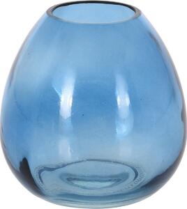 Wazon szklany Adda, niebieski, 11 x 10,5 cm