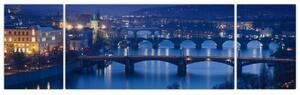 Obraz praskich mostów (170x50 cm)