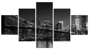 Obraz mostu Brooklyn Bridge w Nowym Jorku (125x70 cm)
