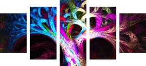 5-częścio5-częściowy obrazy tajemnicze abstrakcyjne drzewo