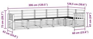 Zestaw mebli ogrodowych z litego drewna akacjowego - elegancka sofa narożna i środkowa, odporna na warunki atmosferyczne