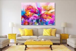 Obraz abstrakcyjne kolorowe kwiaty