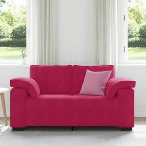 Sofa dwuosobowa, wino czerwone, 160x77x82 cm, aksamit