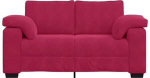 Sofa dwuosobowa, wino czerwone, 160x77x82 cm, aksamit