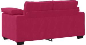 Sofa dwuosobowa, wino czerwone, 160x77x82 cm, aksamit