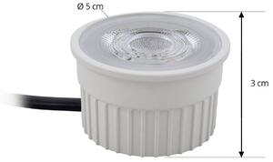 Prios Spot sufitowy Fibur z modułem LED, beżowy, zestaw 10 sztuk PRIOS, możliwość ściemniania, kremowy / amber, salon / jadalnia, metal, nowoczesny