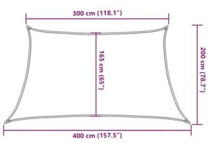 Żagiel przeciwsłoneczny, 160 g/m², taupe, 3/4x2 m, hdpe