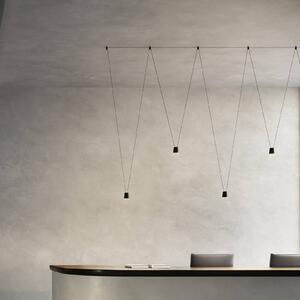 Kdln Lampa wisząca designerska Sling, możliwość ściemniania, czarny, salon / jadalnia, aluminium, design