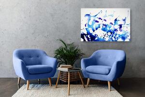 Obraz niebieska akwarela w abstrakcji