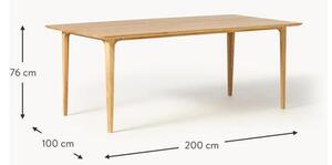 Stół do jadalni z drewna dębowego Archie, różne rozmiary