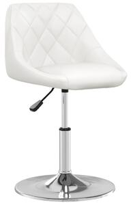 Krzesło stołowe, białe, sztuczna skóra