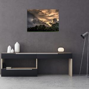 Obraz chmur i lasu (70x50 cm)